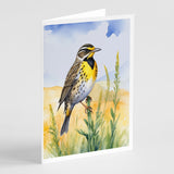 Nebraska Western Meadowlark Greeting Cards Pack of 8