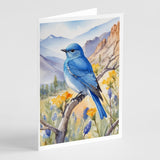 Nevada Mountain Bluebird Greeting Cards Pack of 8