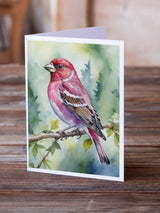 New Hampshire Purple Finch Greeting Cards Pack of 8