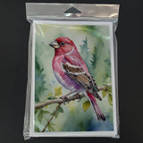 New Hampshire Purple Finch Greeting Cards Pack of 8