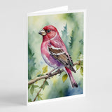 New Hampshire Purple Finch Greeting Cards Pack of 8