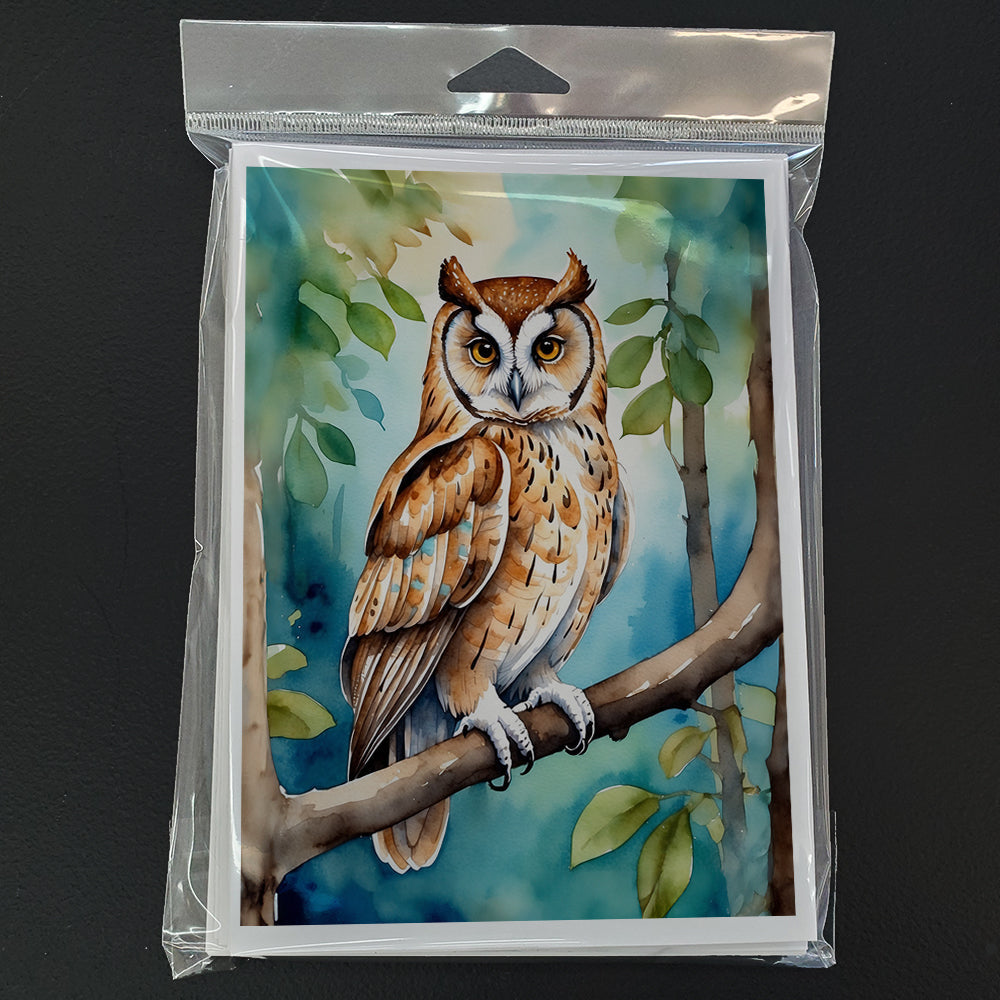 Oriental Bay Owl Greeting Cards Pack of 8