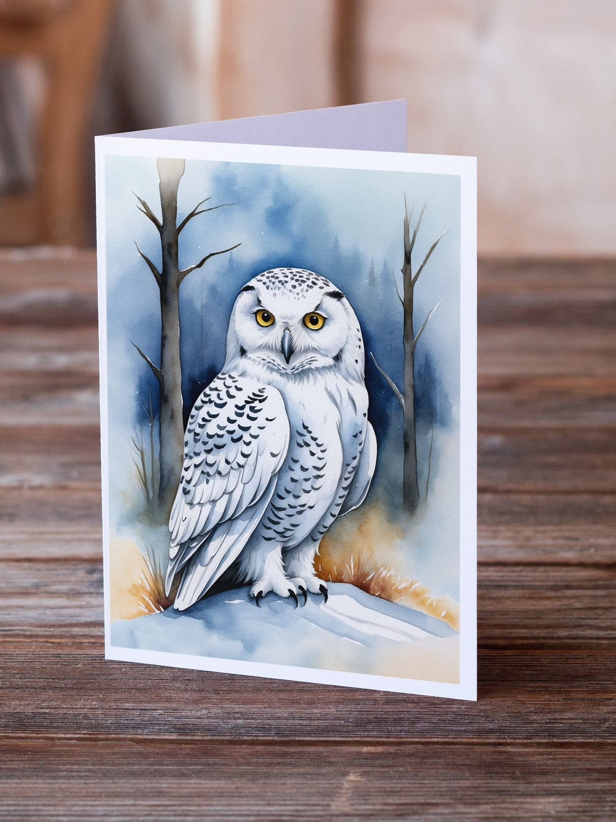 Snowy Owl Greeting Cards Pack of 8