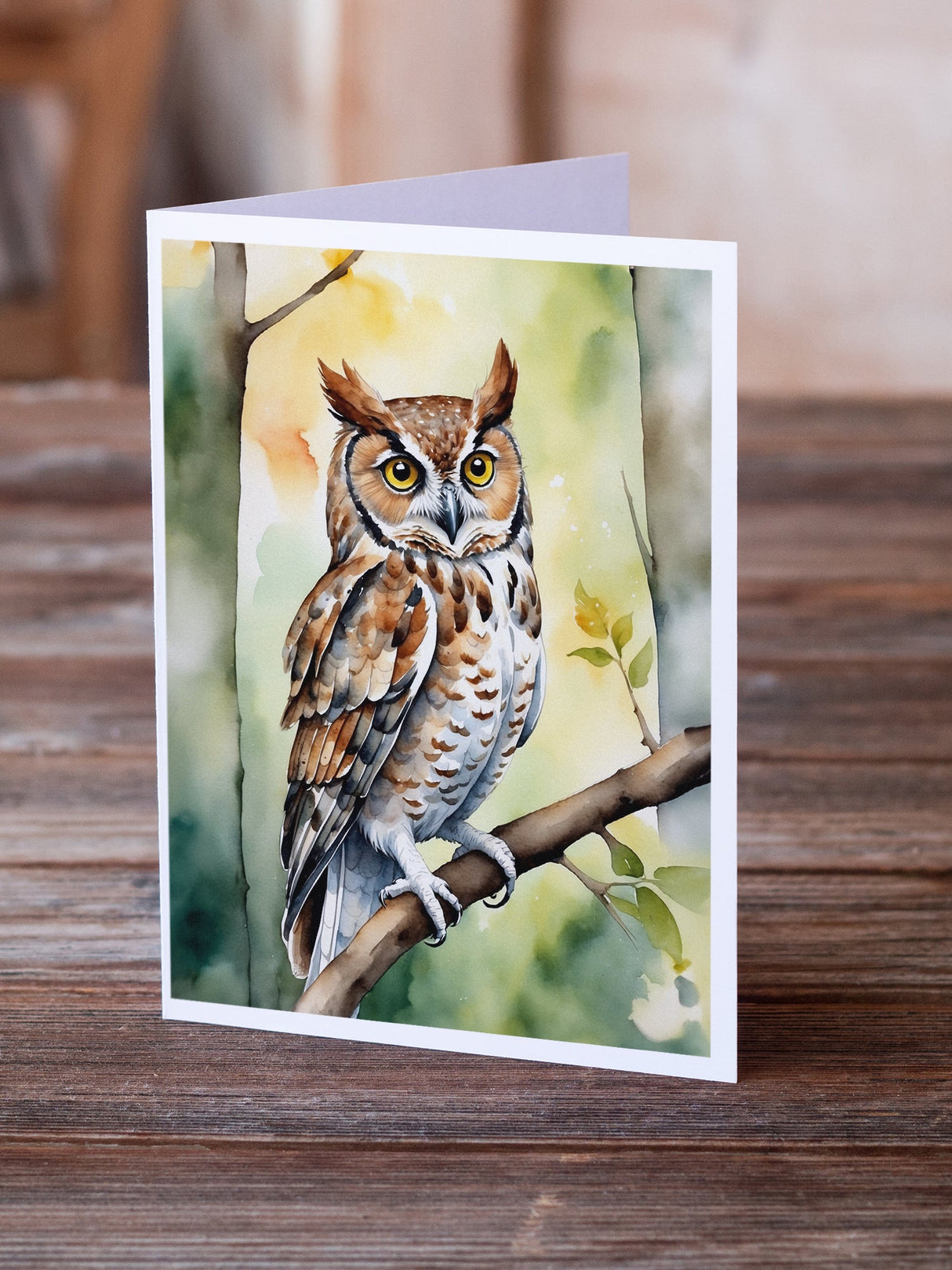 Eastern Screech Owl Greeting Cards Pack of 8