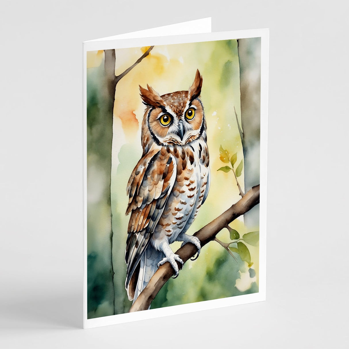 Eastern Screech Owl Greeting Cards Pack of 8