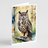 Eurasian Eagle Owl Greeting Cards Pack of 8