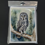 Great Gray Owl Greeting Cards Pack of 8