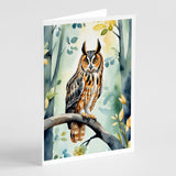 LongEared Owl Greeting Cards Pack of 8