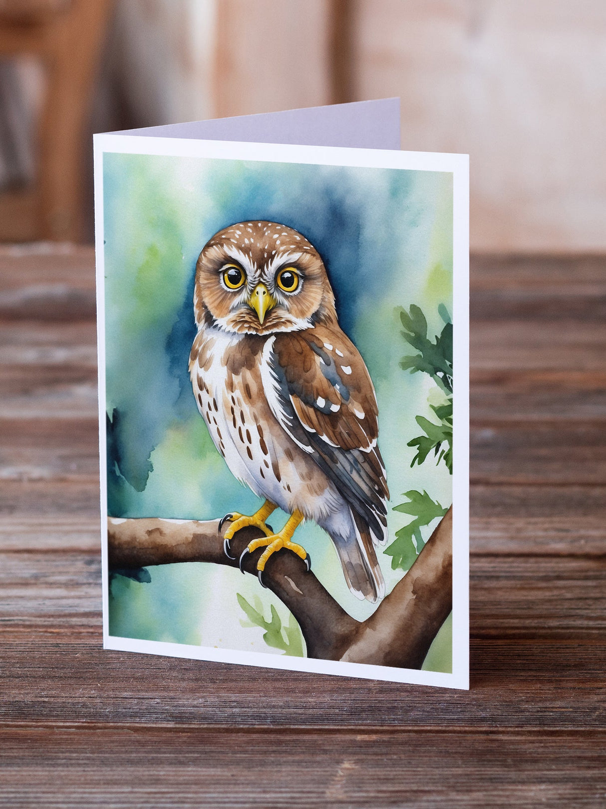 Northern Pygmy Owl Greeting Cards Pack of 8