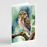 Northern Pygmy Owl Greeting Cards Pack of 8