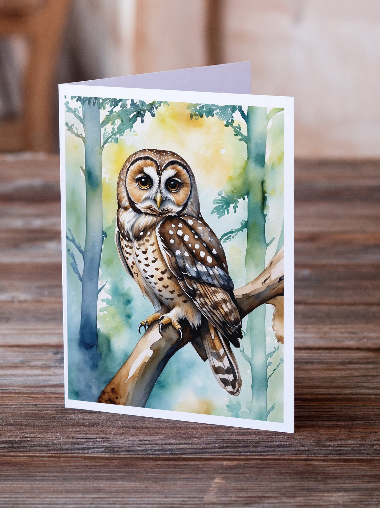 Spotted Owl Greeting Cards Pack of 8