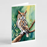 Western Screech Owl Greeting Cards Pack of 8