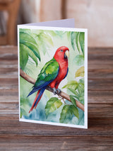 Eclectus Parrot Greeting Cards Pack of 8