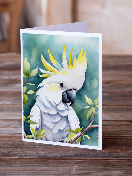 Sulphurcrested Cockatoo Greeting Cards Pack of 8