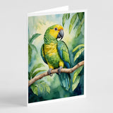 Yellownaped Amazon Parrot Greeting Cards Pack of 8