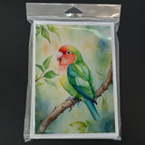 Peachfaced Lovebird Greeting Cards Pack of 8