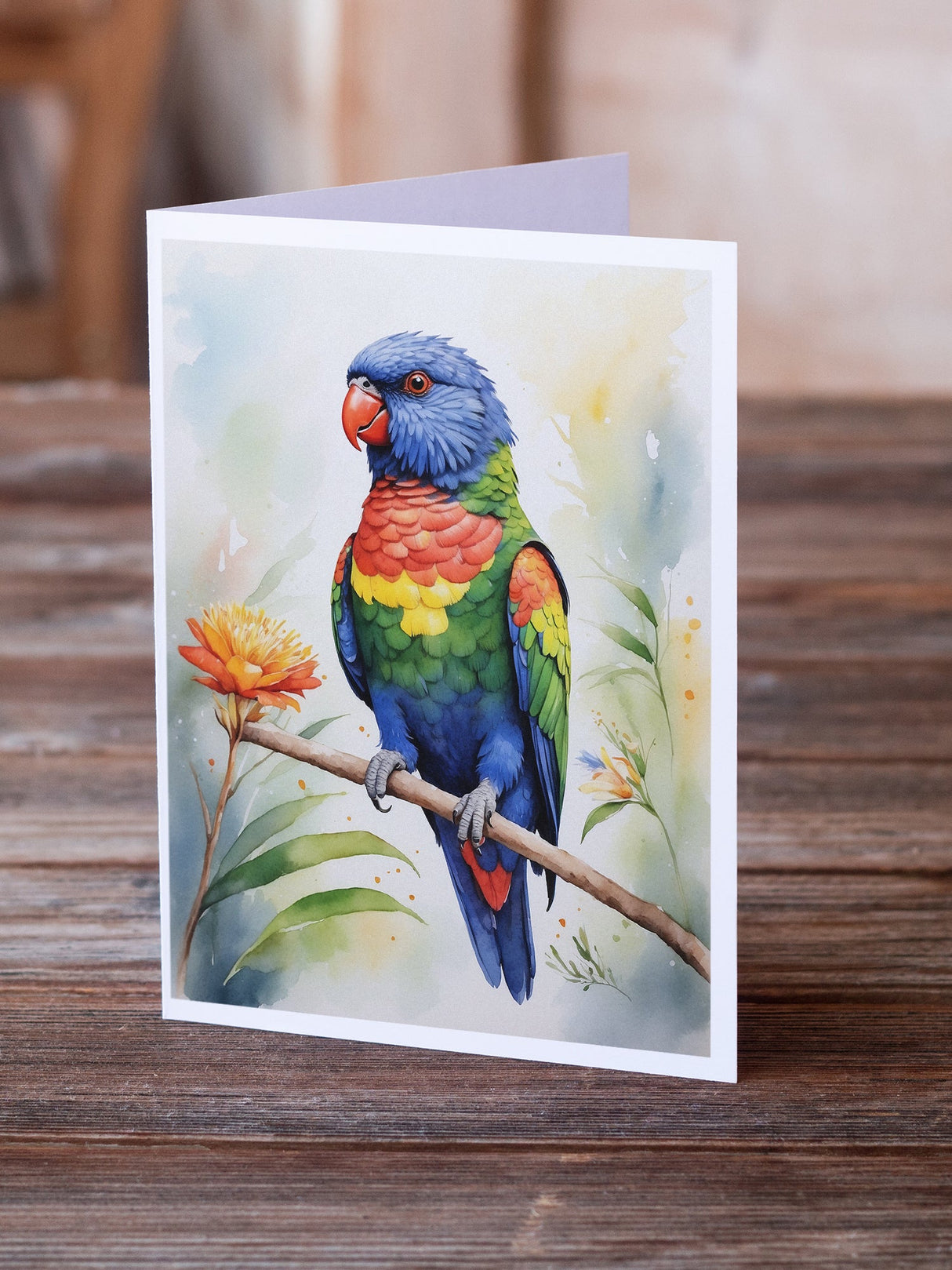 Rainbow Lorikeet Greeting Cards Pack of 8