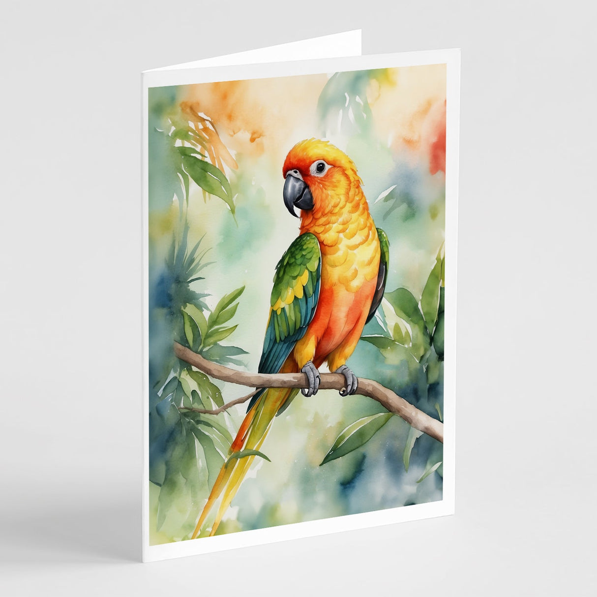 Sun Conure Greeting Cards Pack of 8