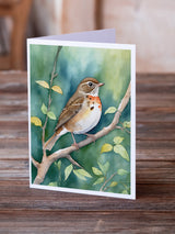 Vermont Hermit Thrush Greeting Cards Pack of 8