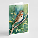 Vermont Hermit Thrush Greeting Cards Pack of 8