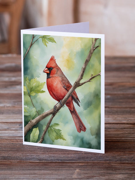 West Virginia Northern CardInal Greeting Cards Pack of 8