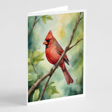 West Virginia Northern CardInal Greeting Cards Pack of 8