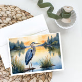 Blue Heron in the Golden Hour Greeting Cards Pack of 8