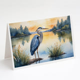 Blue Heron in the Golden Hour Greeting Cards Pack of 8