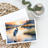 Blue Heron in the Golden Hour Greeting Cards Pack of 8