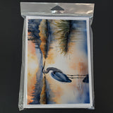 Blue Heron in the Golden Hour Greeting Cards Pack of 8