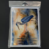 Blue Heron in the Golden Hour Greeting Cards Pack of 8