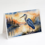 Blue Heron in the Golden Hour Greeting Cards Pack of 8