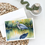 Blue Heron Stalking Prey Greeting Cards Pack of 8