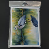 Blue Heron Stalking Prey Greeting Cards Pack of 8