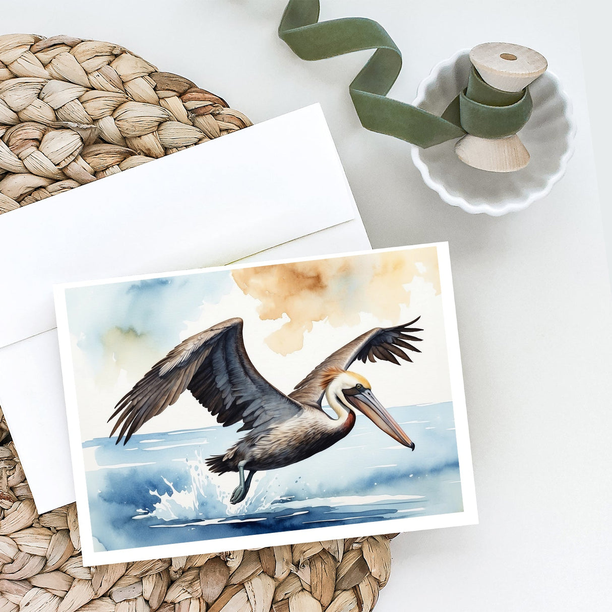 Pelican Diving Greeting Cards Pack of 8