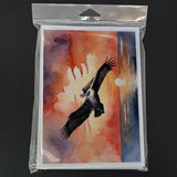 Pelican Fiery Sunset Greeting Cards Pack of 8