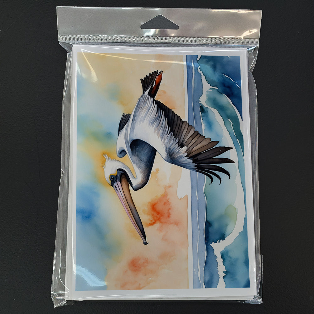 Pelican Soaring Greeting Cards Pack of 8