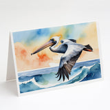 Pelican Soaring Greeting Cards Pack of 8