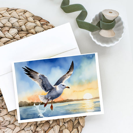 Gull Flying Low Greeting Cards Pack of 8