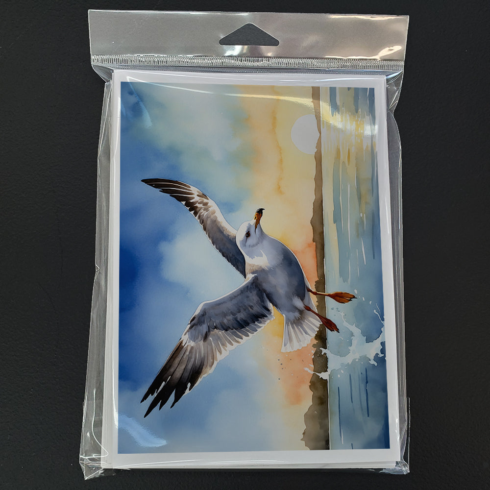 Gull Flying Low Greeting Cards Pack of 8