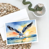 Gull Flying Low Greeting Cards Pack of 8