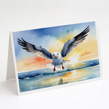 Gull Flying Low Greeting Cards Pack of 8