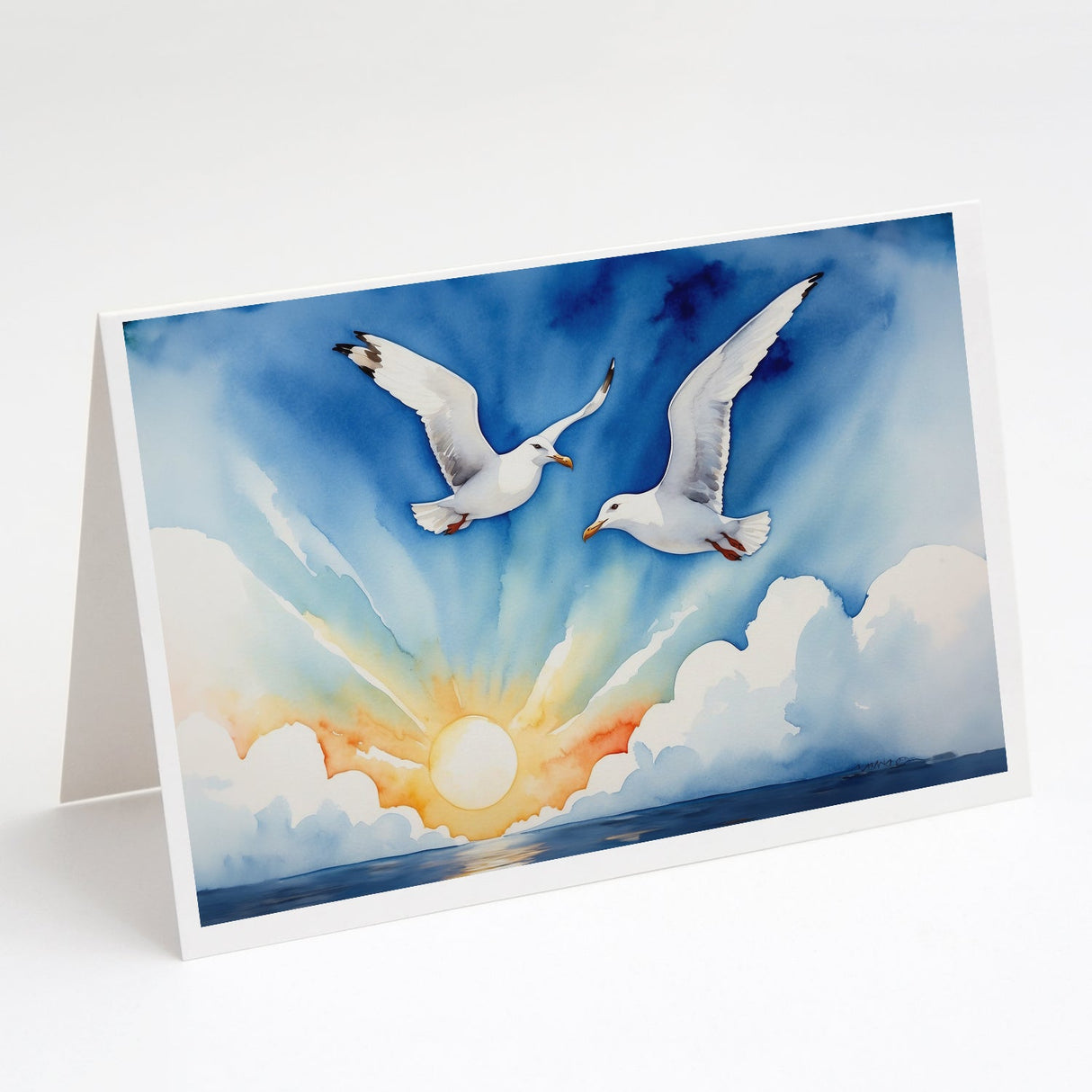 Gulls Soaring High Greeting Cards Pack of 8