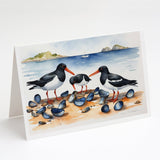 Oystercatchers Feeding Greeting Cards Pack of 8