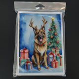 Belgian Tervuren Christmas Reindeer Greeting Cards Pack of 8