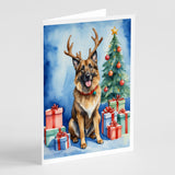 Belgian Tervuren Christmas Reindeer Greeting Cards Pack of 8