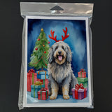 Bergamasco Christmas Reindeer Greeting Cards Pack of 8