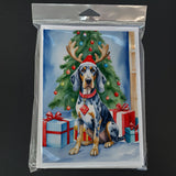 Bluetick Coonhound Christmas Reindeer Greeting Cards Pack of 8