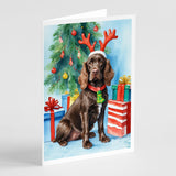 Boykin Spaniel Christmas Reindeer Greeting Cards Pack of 8