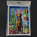 Chesapeake Bay Retriever Christmas Reindeer Greeting Cards Pack of 8